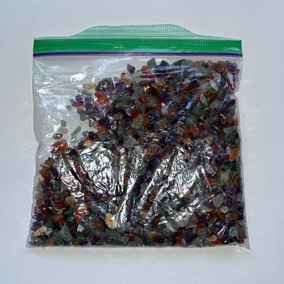 💎 Mixed Tumbled Gemstone Chips (11 oz Bag) — Amethyst • Carnelian • Green Avent - Picture 2 of 8
